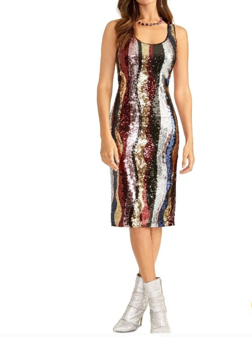 🆕️🥻RACHEL Rachel Roy Sequin Dress, Multi, Sz L